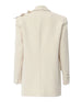Women Apricot Butterfly Big Size Elegant Blazer Lapel Long Sleeve Jacket Tide Spring Autumn 1DH5934