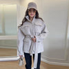 Elegant Woolen Women Short Coat Urban Stand Collar Long Sleeve Belt Pocket Female Outwear Autumn Winter Lady Streetwear