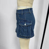 Streetwear Solid Color Cowboy Tight Skirts Women Pocket Design Sense Package Hip Slim Denim Mini Skirt Female Spring