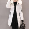 Women Winter Jackets Down Cotton Hooded Tops Large Size Parkas Mujer Coats Long Coat Female Fur Collar Outfits Year