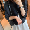 Style High‑Quality Women Pleated Blazer, Lapel Single Button Short Long‑Sleeve Coat, Casual Elegant Outerwear