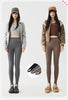 Autumn Winter Thick Foot Pants Sharkskin Leggings Women's Rabbit Fleece Warm Leggings High Waist Elastic Non Trace Yoga