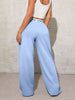 Women's Wide Leg Pants Casual Loose Fit Letter Printed Sweatpants Drag Trousers