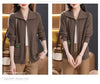 Knitted Cardigan Jacket Women Sweater Autumn Winter Lapel Zipper Sweater Jacket Loose Solid Outerwear Female Sweatshirt Tops