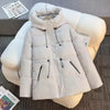 Hooded Parkas Women's Winter Cotton-padded Jackets Mid-length Overcoat Thicken Warm Casual Parkas Streetwear
