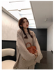 Korean Version of Soft Waxy Lazy Wind Knitting Set Gentle Round Neck Pullover Sweater Wide Leg Pants Two-piece Set Women