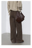 Women Pants Solid High Waist Loose Retro Cotton Wide Leg Denim Jeans Female Trousers for Woman Spring Autumn