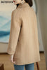 Stylish Long Sleeve Loose Pockets Women Woolen Jacket Autumn Winter Elegant Lapel Thick Female Jackets