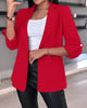 Women's Spring Casual Suit Jacket Long Sleeve Solid Color Cardigan Suit Jacket Women's Suit Jacket