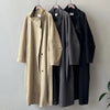 Stand Neck Long Trench Coat Women Spring Casual Turn-down Collar Single-breasted Trench Coat