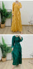 Ruffles Pleated Dress Women Round Neck Flare Sleeves Solid Maxi Belt Dresses Party Spring 2AA1502