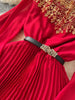 Spring Autumn French Sequin Nail Bead Long Sleeved Dress Women Elegant Temperament Birthday Party Pleated Long Dress C227