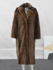 Women Faux Fur Overcoat Chic Lapel Long Sleeve Loose Fluffy Coat Lady Winter Warm Elegant Street Outerwear