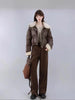 Women Coffee Black Short Parkas Thicken Warm Long Sleeve Lapel Cotton Padded Coat Vintage Winter Student Jacket Streetwear