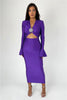 Elegant Hollow Out Sexy Maxi Dress For Women Spring V Neck Long Flare Sleeve Bodycon Club Party Evening Dress