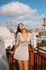 Deep V Neck Half Sleeve Sexy Mini Dress Women Elegant Bodycon Ruched Club Party Dress Female Clubwear Dresses