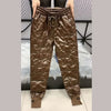 Autumn Winter Cotton Trousers Women's Snow Waterproof Warm Pants Winter Drawstring Thicken Casual Harem Pants