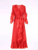 Chic Pleated Women's Dress Irregular Ruched Patchwork Design V Collar Niche Elastic Loose Lace Up Clothing 2DB1191