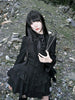 Aoaiiys Mini Dress Women Black Gothic Lace Spliced Dresses Y2K Japanese Streetwear Lolita Dresses Spicy Girls Fall Clothes