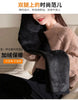 Spring Winter Plus Velvet Women Jeans Button High Waist Solid Pants Pockets Thicken Casual Straight Trousers