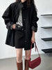 Temperament Short Trench For Women Lapel Single Breasted Solid Color Pockets Design Coat Spring Autumn 2Z2225