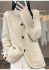 Autumn Winter Korean Stand Collar Knitting Cardigan Women's Sweater Jacket Loose Ladies Sweater Coat Tops