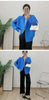Spring Pleated Short Coat Women's Casual Style Loose Big Collar Single Breasted Elastic Outwear Jacket 2DB1992