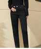 Minimalism Jeans for Women Autumn Slim Feet Casual All-match Cotton Slight Strech Ankle-Length Pants 12514004