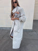 Women Solid Casual Long Trench Coat Lapel Collar Single Breasted Long Sleeve Loose Windbreaker Spring Autumn Streetwear