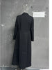 Women Black Single Button X-Long Elegant Blazer Lapel Long Sleeve Jacket Tide Autumn 31A0819