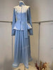 Elegant Skirt Sets For Women Floral Long Sleeves Waist Bandage Blazer Coat With Maxi Pleated Skirt Outfits 19DA1782