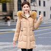 Women's Down Cotton Jacket Comfortable Elegant Ladies Winter Parka Coat Loose Temperament Lady Cotton Padded Outerwear