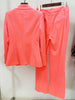 High Street FW Designer Runway Suit Set Women's Single Button Velvet Lapel Blazer Flare Pants Set