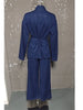 Two-piece Set Stand Collar Long Sleeved Single Breasted Top Straight Leg Pants Women's Clothing Autumn 19DB1060