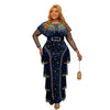 Bodycon Long Maxi Dress African Dresses for Women Sexy Spring African Women Long Sleeve Plus Size Long Dress