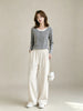 Women Winter Pants Fleece Lined High Waist Heavy Drape Thick Warm Winter Beige Loose Fit Casual Long Trousers