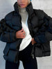 Winter Jackets for Women Thick Warm Loose Quilted Jacket Female Interchange High Street Green Baggy Puffer Coat