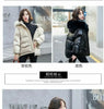 Winter Warm Duck Down Jacket Women's Clothes Glossy Fur collar Thicken Parka Short Down Coat Female