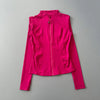 Women Full Zip Long Sleeve Athletic Jacket Thumb Holes Slim Fit Quick Dry Running Gym Yoga Fitness Sports Coat
