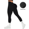 V-Back High Waisted Yoga Leggings Seamless Knit Tights for Women Quick Dry Butt Lifting Slim High Elastic Leggings
