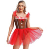 Adult Christmas Cosplay Costume Gingerbread Stripe Patchwork Velvet Dress Women Party Gingersnap Role-playing Cosplay Dress-up