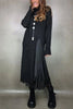 Streetwear Sweater Dress Autumn Clothing Women Full Sleeve O-Neck High Split Long Dresses Female Casual Loose Sweater Robe Femme