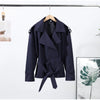 Oversize Women's Stand Collar Trench Coat Full Sleeved Single Breasted Pocket Side Split Long Windbreaker Autumn Lady Outwear