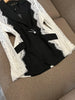 High Street Designer Jacket Women's Stylish Color Block Lace Patchwork Blazer