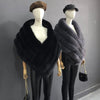 Woman Real Fox Fur Shawl Vest Jacket Fluffy Fur Cape Natural Fur Poncho Fur Lady Scarf Wrap Coat Shawl Wedding Party Clothing