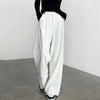 Korean White Suit Pants Women Casual Loose High Waisted Wide Leg Pants Ladies Simple All-Match Office Straight Trousers