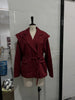 Elegant Commute Suit jacket Female Lace-Up Loose Pocket Patchwork Lapel Party Looks Outwear For Women Bandage Coat jacket