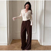 Solid Patchwork Cropped Coat Women Lapel Long Sleeve Loose Zipper Pockets Jacket Autumn Lady Casual Street Outerwear
