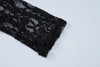 Autumn Fall Women Sexy Lace See Through Streetwear Bodycon Black Long Dress Items For Business