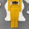 Elegant Turtleneck Long Sleeve Knit Soft Tight Pencil Dress with Belt Slim Warm Sweater Vestido Sexy Women Winter Robe